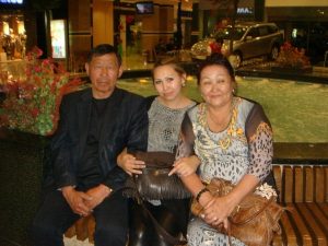 Orazimbetovs in 2010 (Aizhan, my host sister, in center)