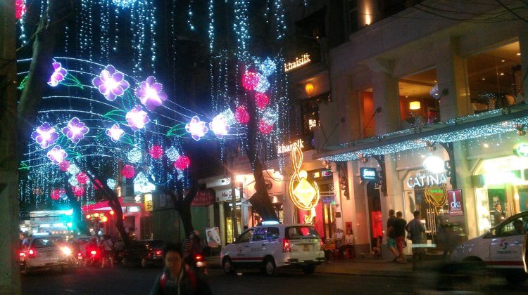 Tet lights in Saigon's District 1