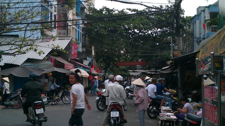 Small Quiet Market during Tet in Saigon