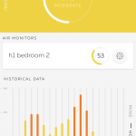 Kaitura PM 2.5 AQI one hour running with the SmartAir Original DIY fan and HEPA filter